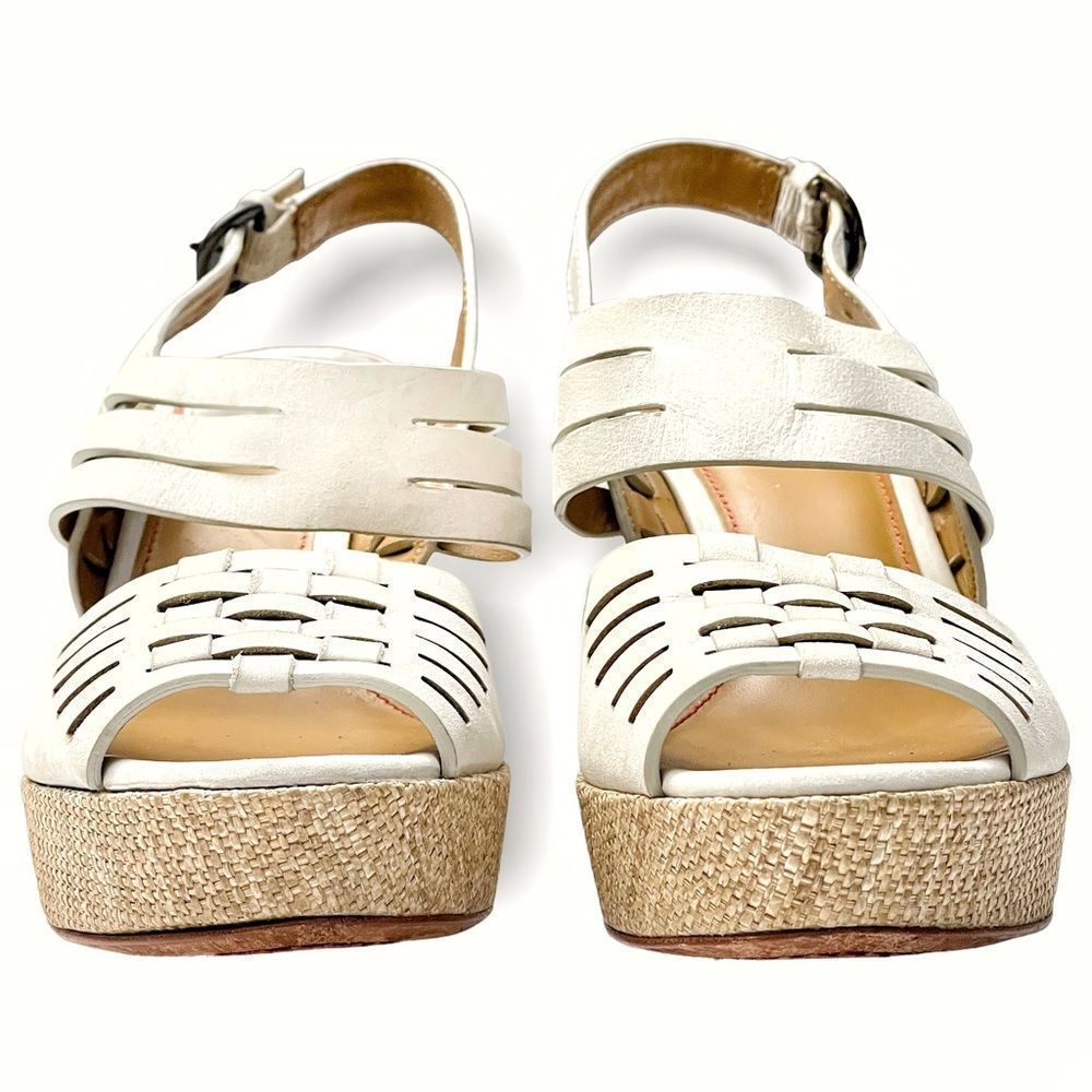 Trask 'Willow' Leather Platform Wedge Sandal - Picture 5 of 16